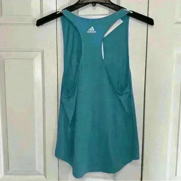 adidas Women's Essentials Loose Logo Tank Top - Blue - Picture 5 of 5